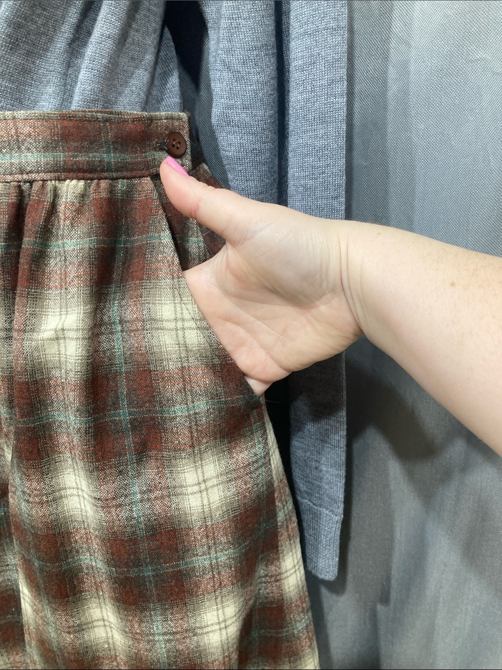 VINTAGE Pendleton 100% Virgin Wool Plaid A Line Skirt Lined Women’s Size S - Picture 4 of 10